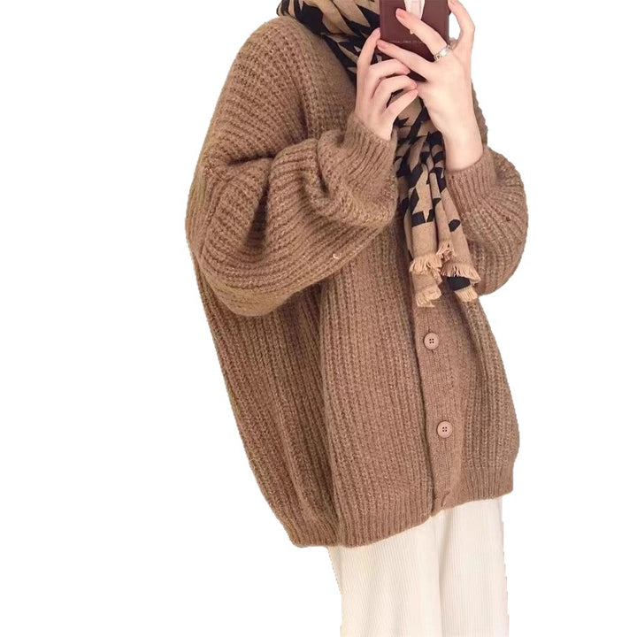 Kvinders hyggelige strikcardigan med oversized snit Stilla