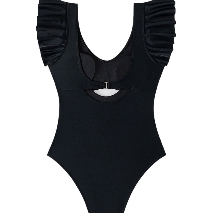 Dame Én-delt Badedragt med fashionable Flæser og raffineret Cut-Out Stilla