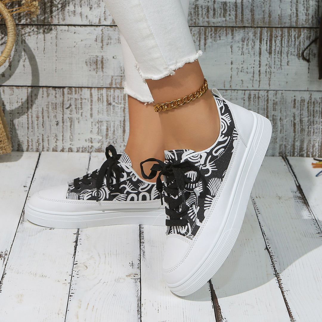 Femme Grafiktryk Fritid Sneakers Stilla
