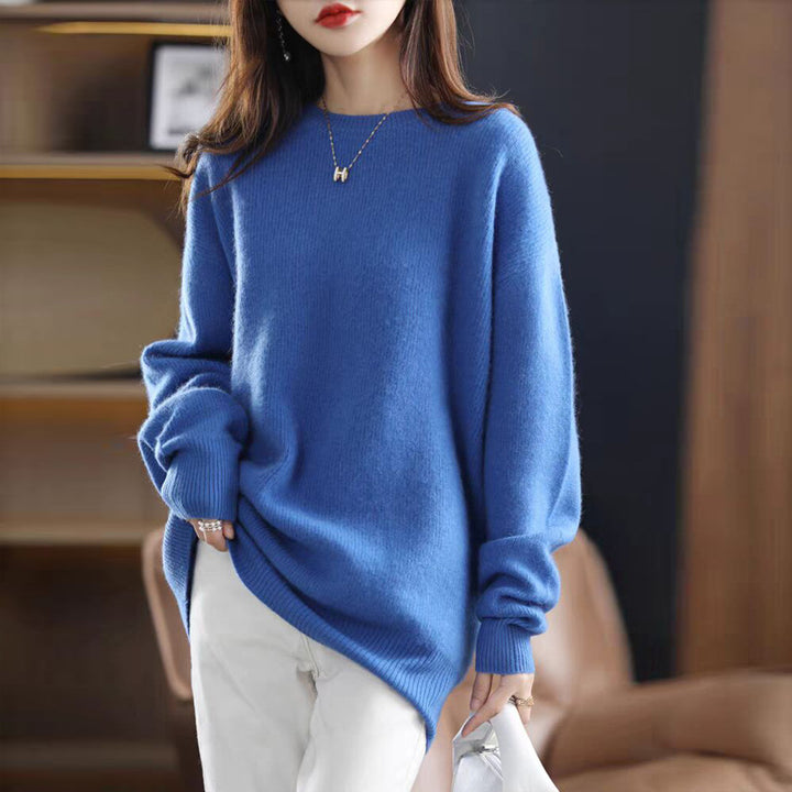 Kvinder Lang Strikket Sweater med Casual Fit Stilla