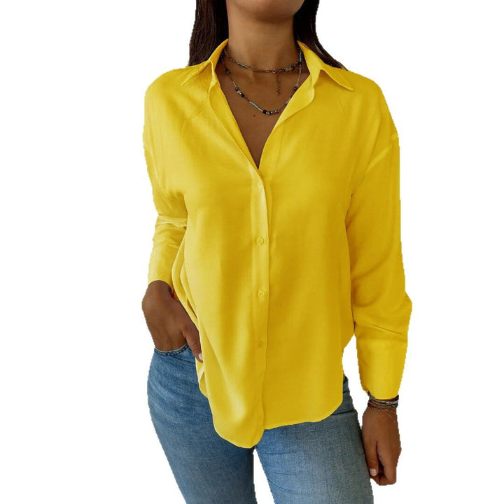 Damer elegant langærmet bluse med fint stof og feminine detaljer Stilla