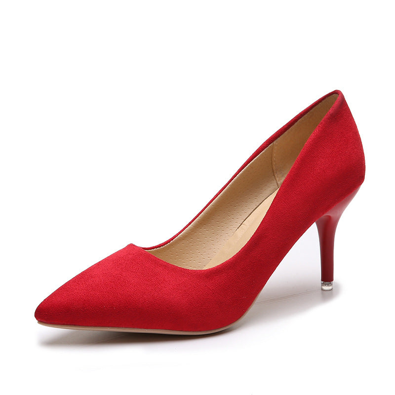 Dame High-Heel Pumps med elegant spids form og komfortabelt futter Stilla