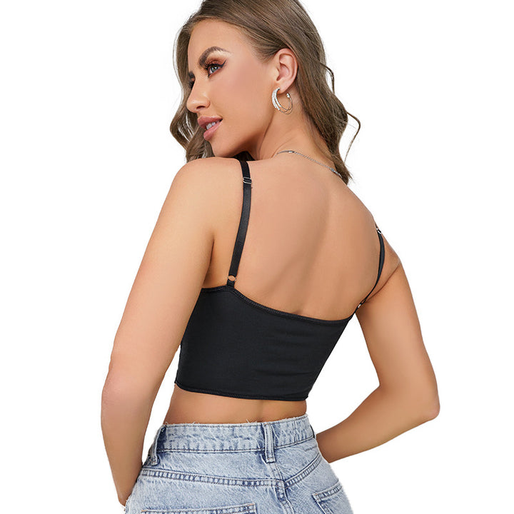 Dame Spids-Bustier med elegante stropper og transparent design Stilla