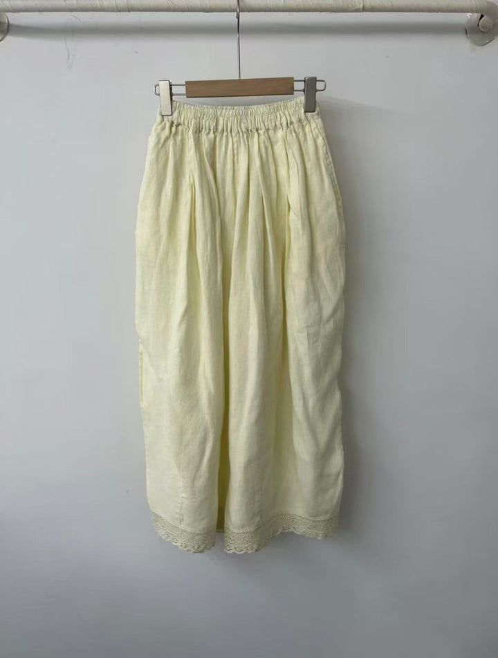 Femme Letvægts Luftige Linned Culottes Stilla