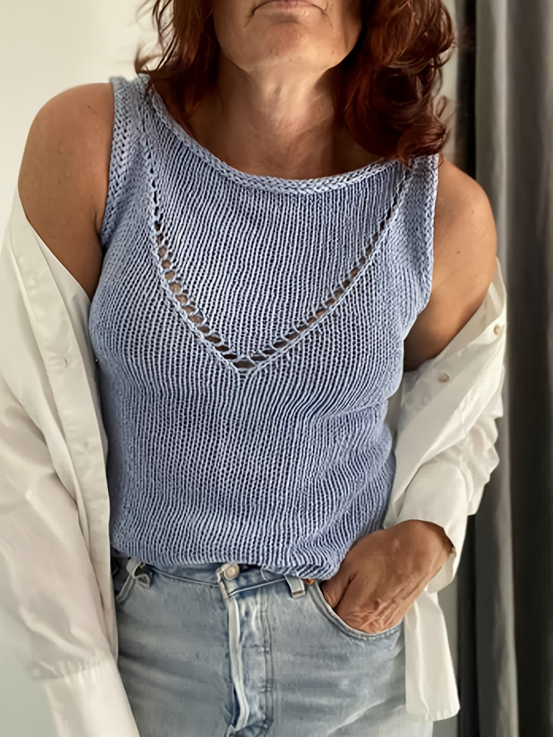 Femme Casual Åbenstrik Tanktop Stilla