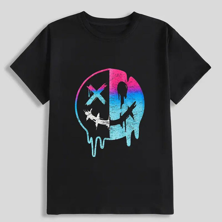 Dame Oversized T-Shirt med kreativt graffiti-design og afslappet pasform Stilla