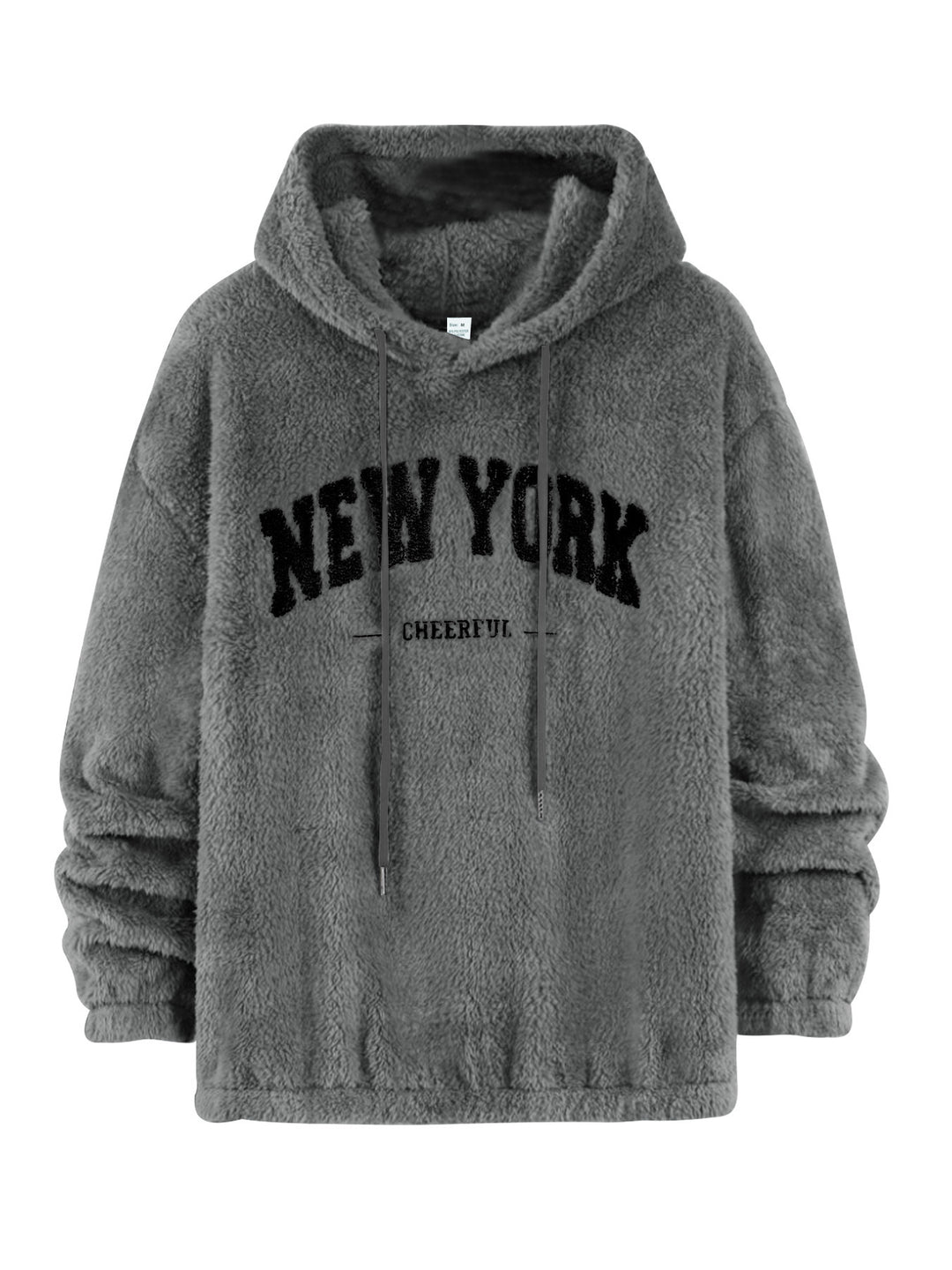 Dame Krammende Fleece-Hoodie med afslappet skrift Stilla