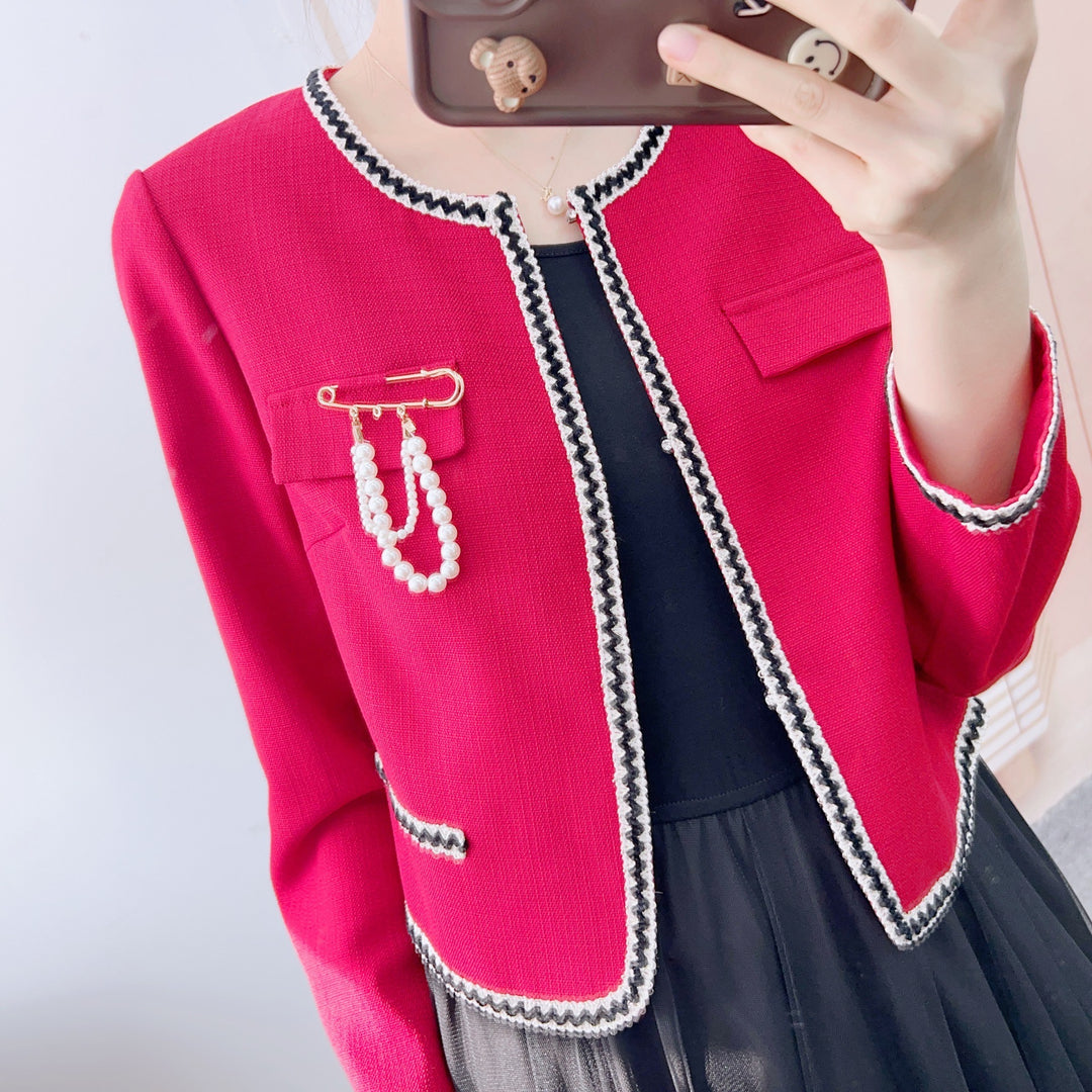 Dame elegant kort blazer med eksklusive detaljer Stilla