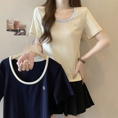 Femme Klassisk Rundhals T-Shirt Stilla