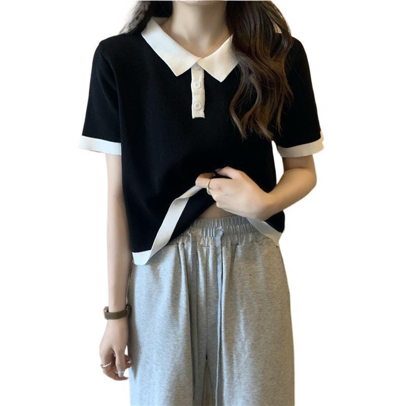 Femme Stylish Kortærmet Polo-Top Stilla