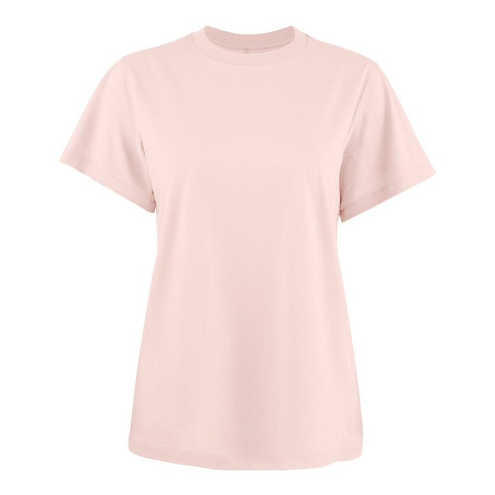 Dame Basis T-shirt i høj kvalitet bomuld med rund halsudskæring Stilla