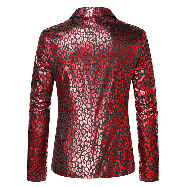Stilfuld leopardprint-blazer til herrer Stilla