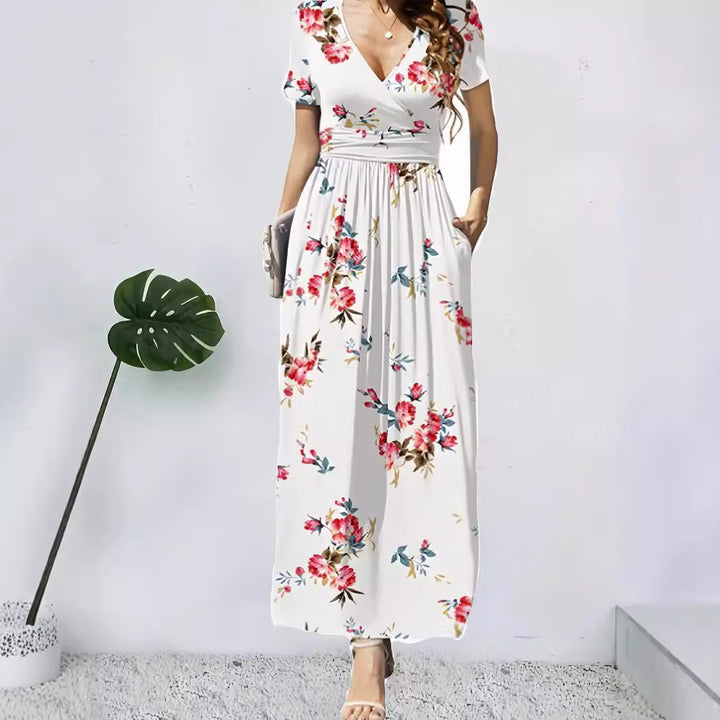 Dame Blomster Vift Maxi Kjole Stilla