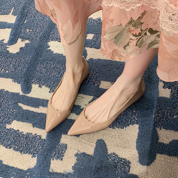 Dame Spids-Tå Flad Slip-On Ballerinaer Stilla