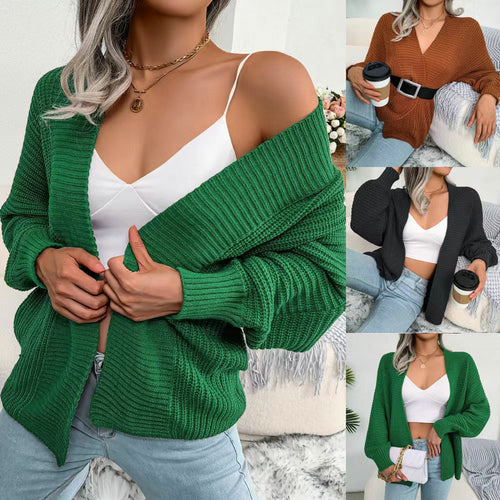 Femme Behagelig Oversized Strikket Cardigan Stilla