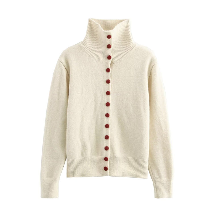 Femme Cozy Knit Cardigan med iøjefaldende knapdetalje Stilla