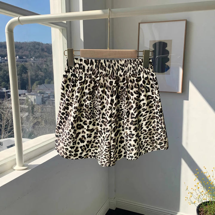 Dame Løs Leoprint-Strandshorts Skovae