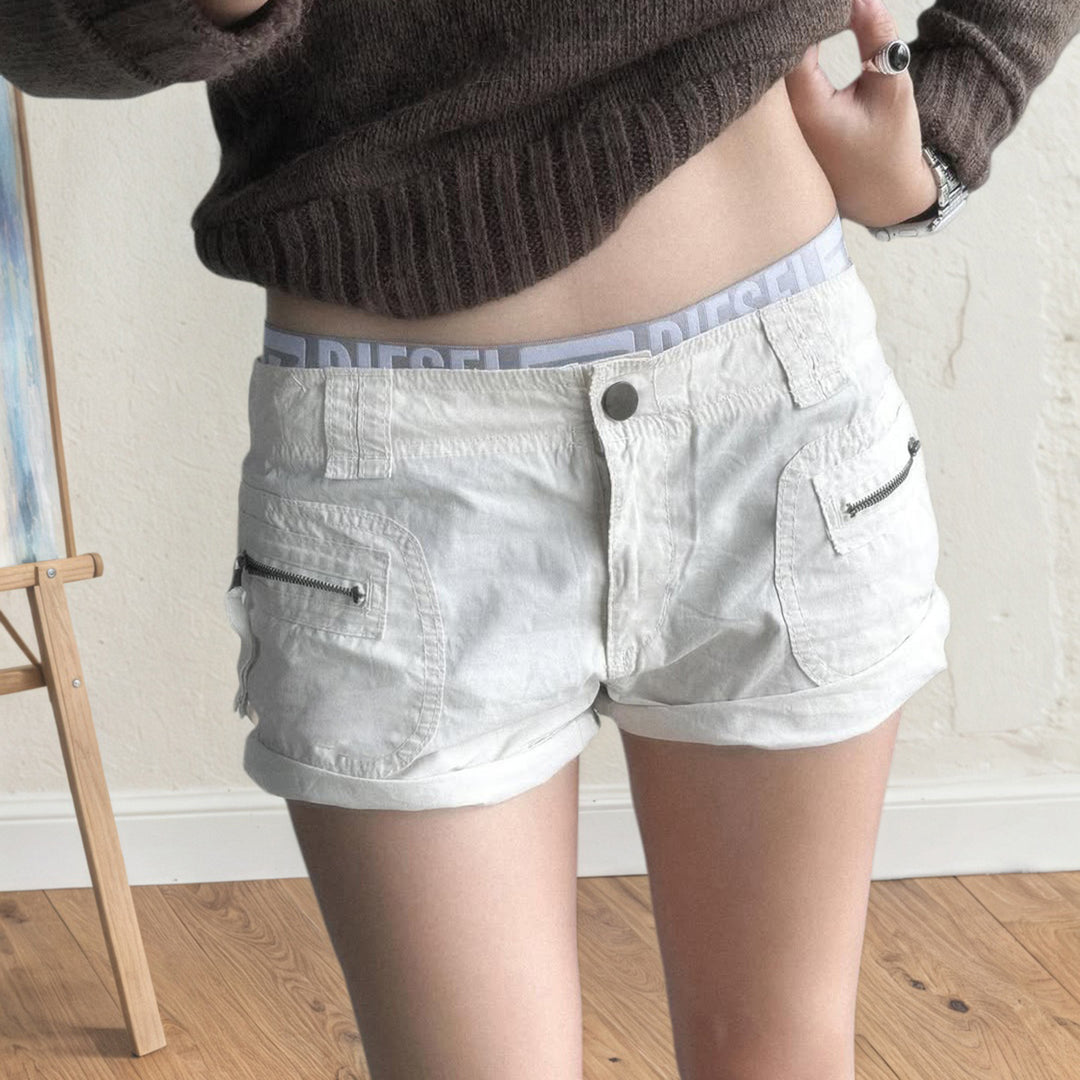 Dame let shorts med praktiske lynlåslommer Skovae