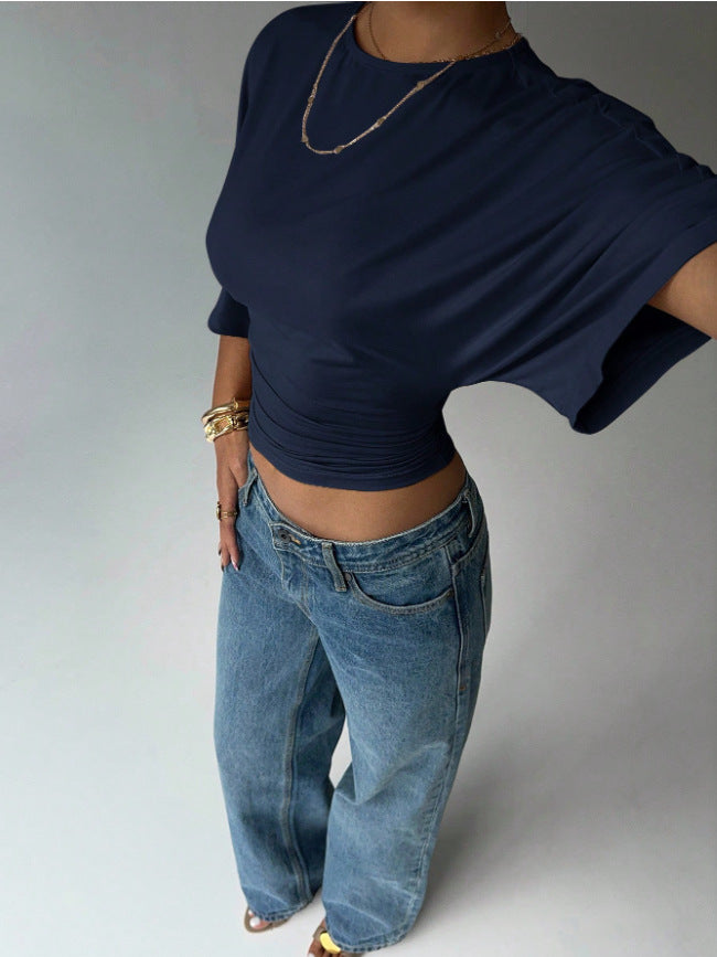 Dame Kortærmet Crop-Top Skovae