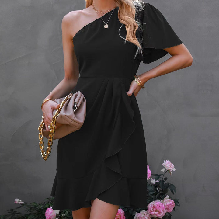 Stilla | Elegante Mini En Skulder Kjole