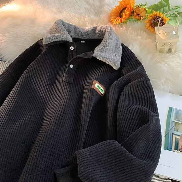 Damer hyggelig sweater med høj krave og struktureret ribdesign Stilla