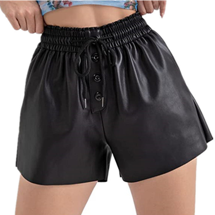 Dame Mode Kort shorts med elastisk talje og knapdetaljer Stilla