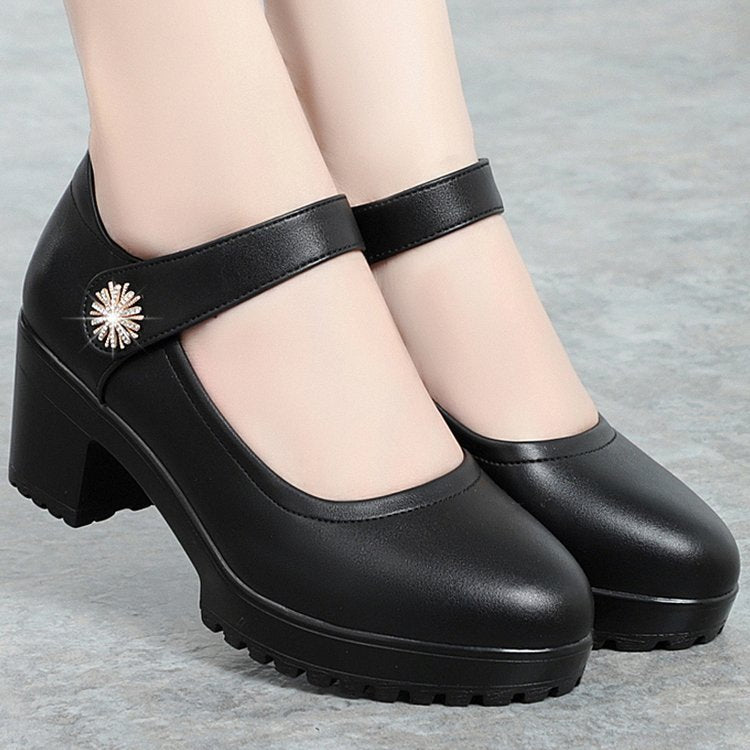 Dame elegante Mary Jane Pumps med dekorativ spænde og skridsikker sål Stilla