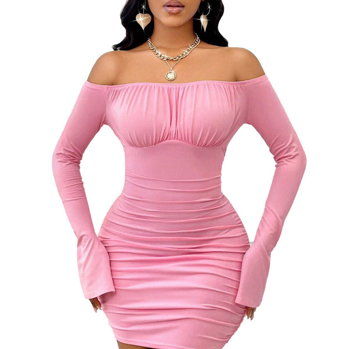 Kvinders Off-Shoulder Mini Kjole med Sofistikerede Flæsedetaljer og Figur-Behagelig Silhuet Stilla