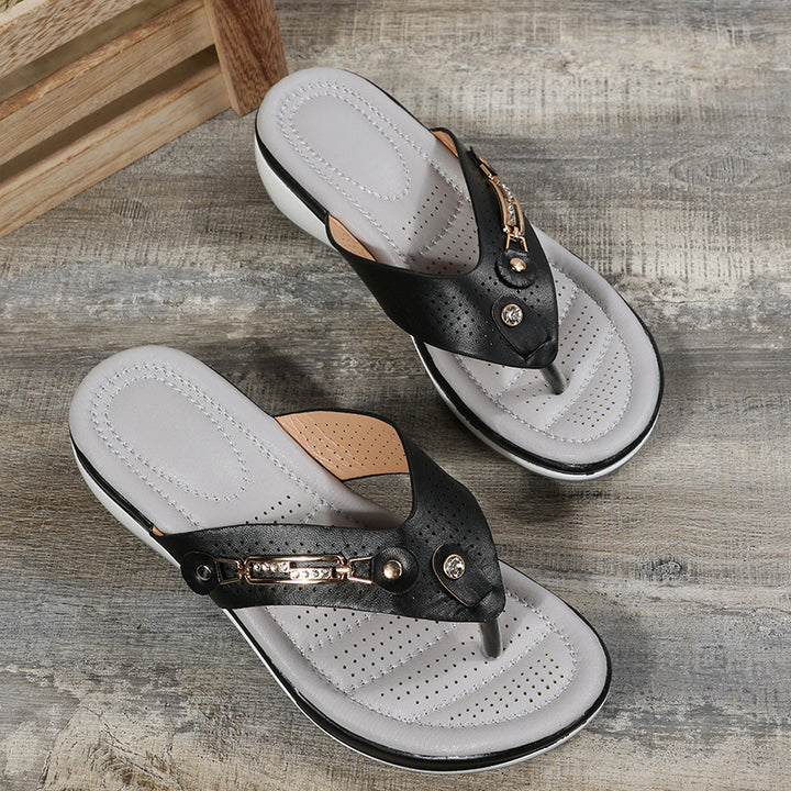 Dame Komfortable Flip-Flop-Sandaler med ergonomisk sål og legende design Stilla