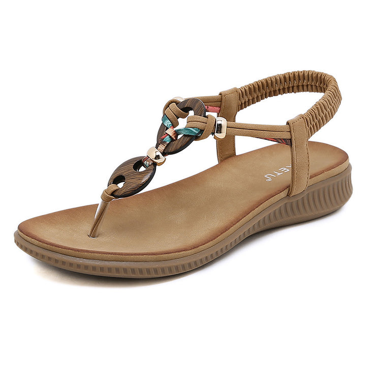 Dame sandaler med elegant kæde og komfortabelt fodseng Stilla