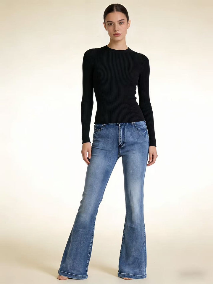 Damer elegant cropped top med puffærmer og vintage broderi Skovae