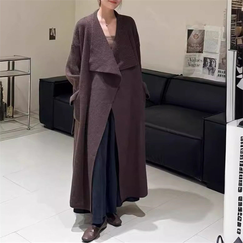Femme Longline Strik Duster Cardigan Stilla