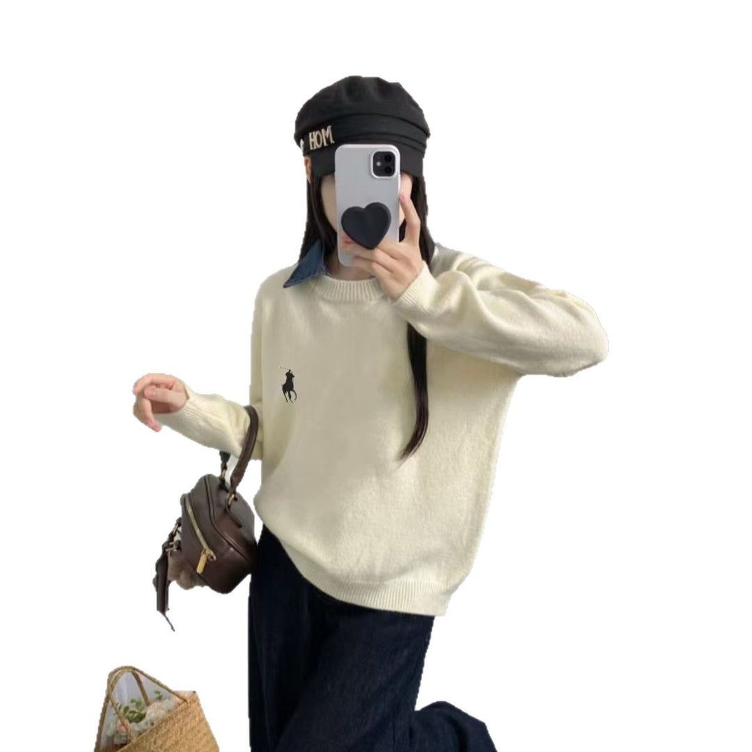 Kvinders afslappede sweater med strikket struktur i høj kvalitet Stilla