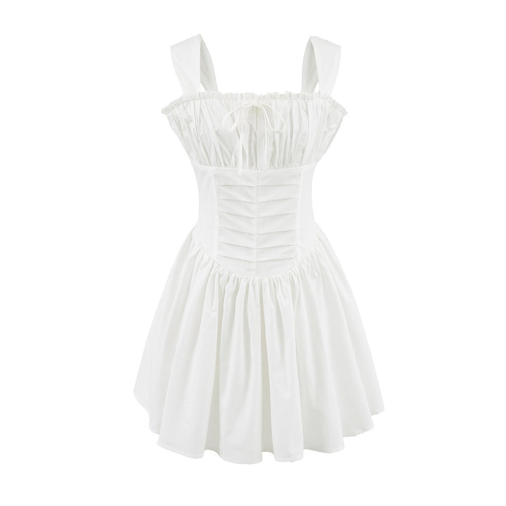 Femme Off-Shoulder Rynk Mini Kjole Stilla