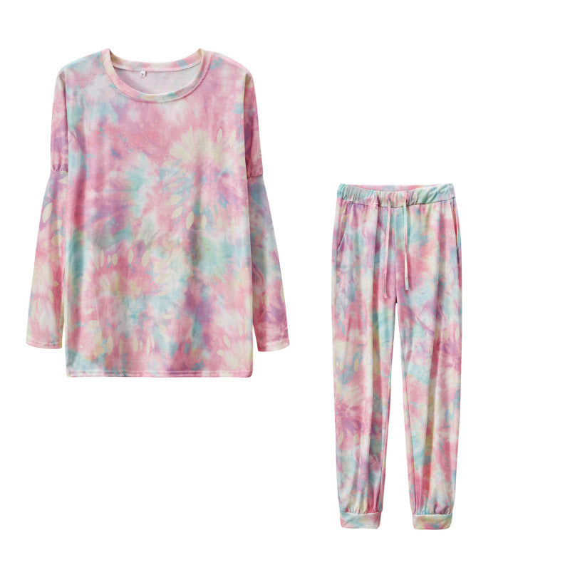 Femme Langærmet Tie-Dye Lounge Sæt Stilla