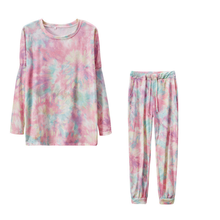 Femme Langærmet Tie-Dye Lounge Sæt Stilla