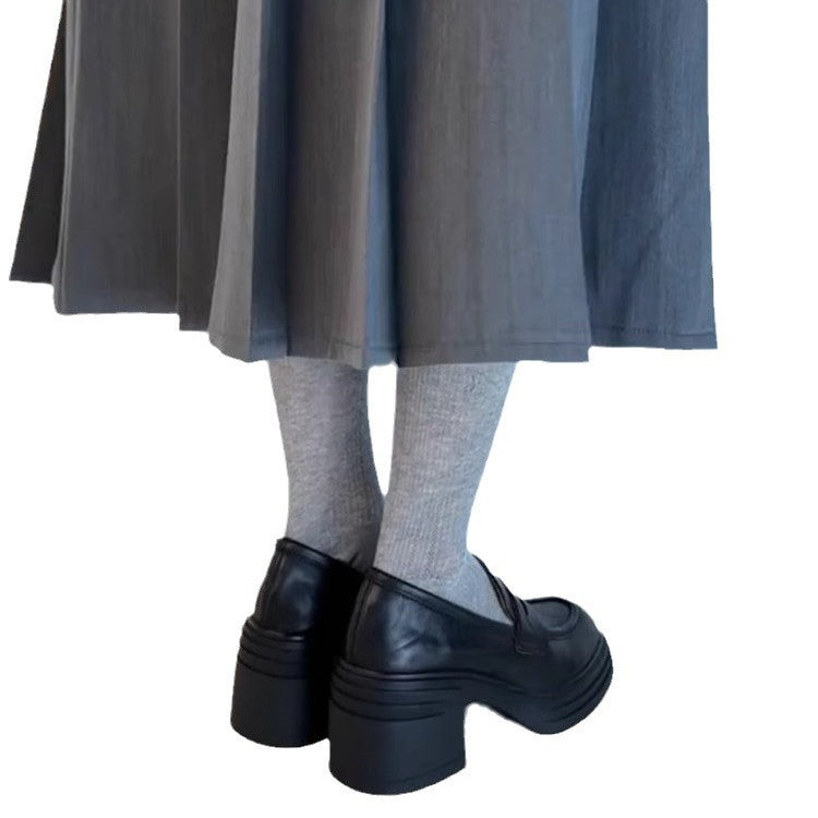 Dame Chunky Hæl Loafers med detaljeret broderi Stilla