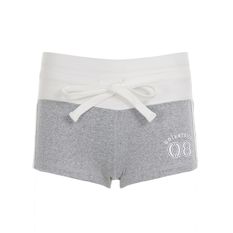 Dame fritidsshorts med elastisk linning og dekorativt bælte Skovae
