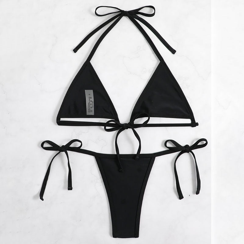 Dame Triangle-Bikini med raffineret bindedesign Skovae