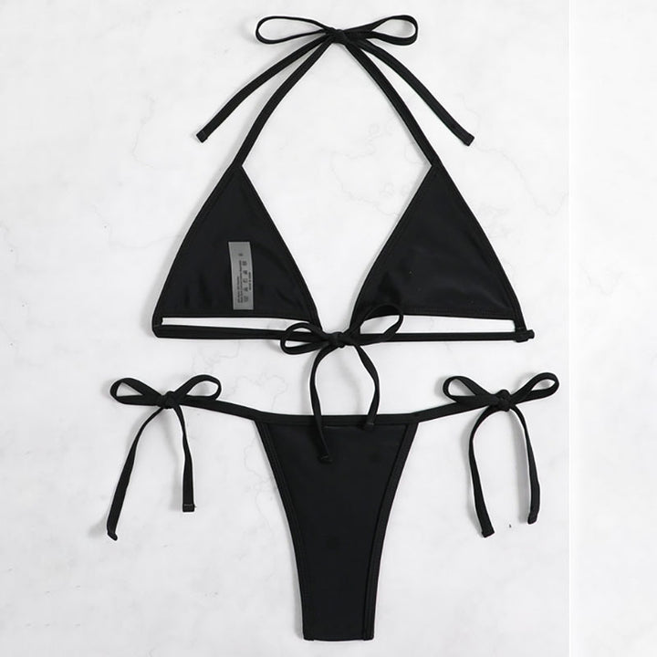 Dame Triangle-Bikini med raffineret bindedesign Skovae
