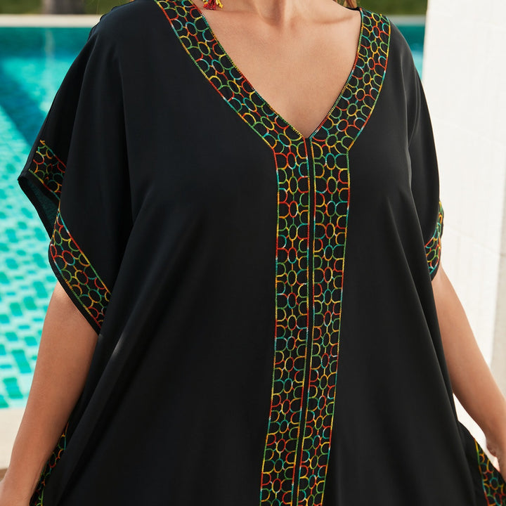 Dame Kaftan med kunstnerisk broderi og løst snit Stilla