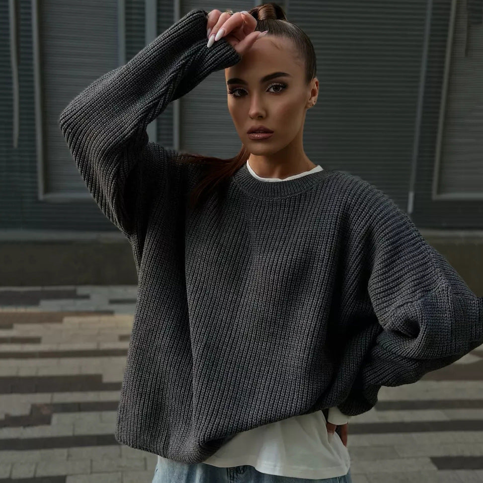 Stilla | Cozy Loose Strikket Pullover Sweater