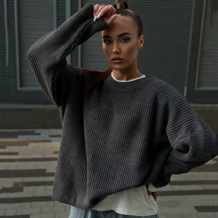 Stilla | Cozy Loose Strikket Pullover Sweater