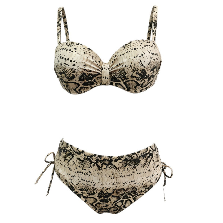 Dame Højskåret Slangeprint Bikini Skovae