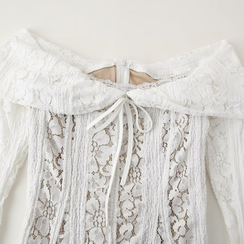 Dame Off-Shoulder Spidsbluse med klokkeærmer Stilla