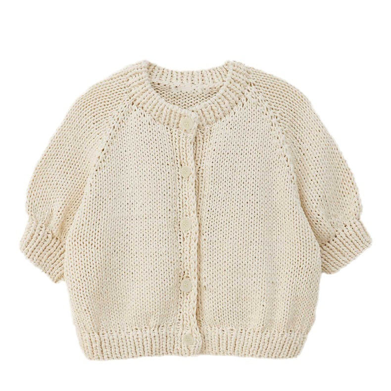 Kvinders Mode Strikket Sweatshirt med Puffærmer Stilla