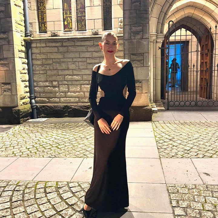 Elegant maxikjole til damer med rygfri design og smuk udsmykning Stilla