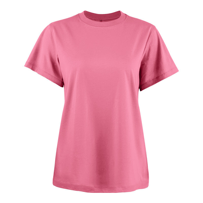 Dame Basis T-shirt i høj kvalitet bomuld med rund halsudskæring Stilla