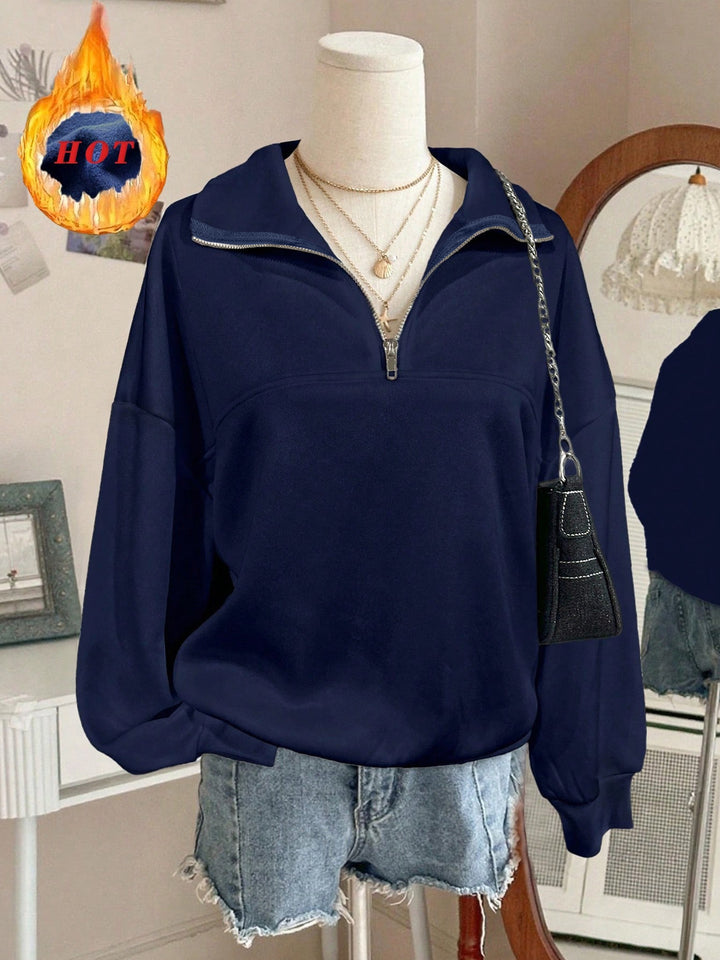 Dame sweatshirt med høj krave Skovae