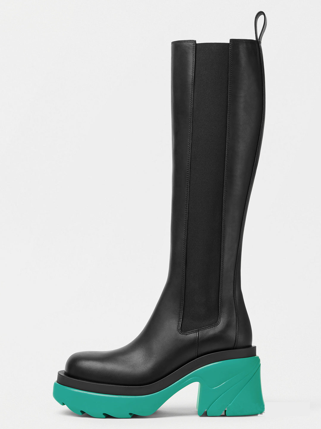 Femme Chunky Platform Ankellange Støvler med Iøjnefaldende Farveblokdesign Stilla